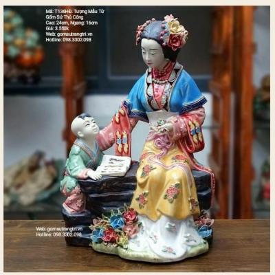 TƯỢNG MẪU TỬ GỐM SỨ THỦ CÔNG